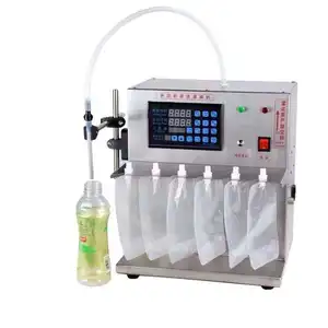 For Stand Bag And Fruit Juice Water And Milk Semi-Auto Doyback Stand Up Pouch Filling Machine Stand Up Pouch with Six Slot