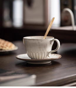 Ensemble de tasses et d'assiettes à café de luxe de style européen, Latte Art, Thé de l'après-midi, Tasse en céramique grossière - Product Image 6