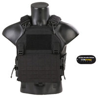 Gilet tactique de combat Emersongear en nylon Cordura 500D à libération rapide, noir, avec style LAVC