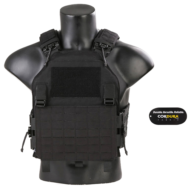 Emersongear 500D Cordura Nylon Quick Release Black Tactical Training Combat Plate Carrier Vest With LAVC Style