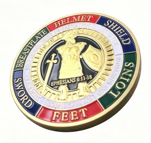 Moneda de Metal Esmaltada con Logotipo Personalizado Promocional, Recuerdo de Celebración de Eventos, Medalla de Cobre Chapada en Oro y Plata - Product Image 3
