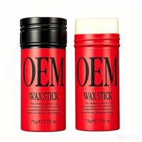 Bâton de cire pour cheveux JINQUE 2 en 1, cire coiffante professionnelle pour une texture haute définition et une tenue résistante à l'humidité toute la journée, 75 g