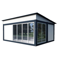 Maison conteneur, bureau ou stockage des unités de construction modulaires préfabriquées en acier vente personnalisé PVC mur fenêtre verre cadre