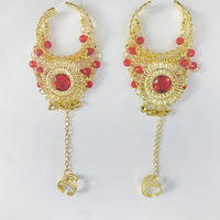 Ensemble de bijoux de mode d'inspiration italienne Jh541, collier plaqué, directement d'Inde, Comores, Mayotte, utilisé pour les spectacles sur scène