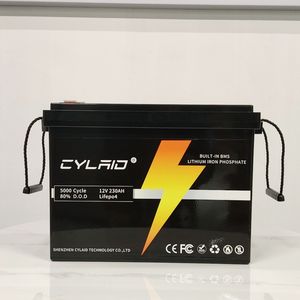 Batterie empilable LiFePo4 rechargeable longue durée Cylaid 12v 300AH-400AH chauffage CAN étanche - Product Image 1