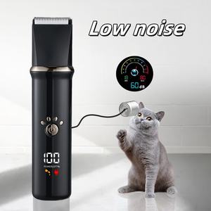 Kit de aseo para perros 4 en 1 con pantalla LED Cortadoras de aseo para perros con 4 peines guía Recortadora de pelo para gatos recargable de bajo ruido - Product Image 6