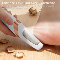 Ponceuse électrique rechargeable entièrement automatique pour pieds, avec pierre et disques en plastique, pour usage domestique, nouveau modèle, éliminateur de callosités et coupe-peaux mortes, OEM