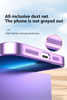 Étui de téléphone portable Weview de luxe, en PC transparent électro-plaqué, résistant aux chocs, anti-poussière, avec protection d'objectif d'appareil photo