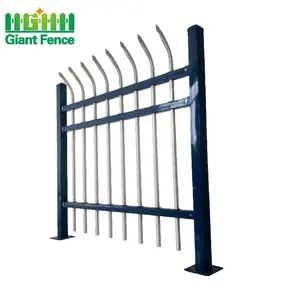 Security Tubular Steel Fence Swimming Pool Easy Installation Home Garden Decorative Black Palisade Panels 1.5m Coating Gate