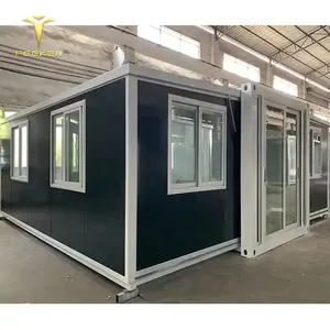 Rumah Modular tripel lebar dengan Panel Sandwich PU rumah Prefab menampilkan 20 kaki dan 40 kaki Ruang Rapat