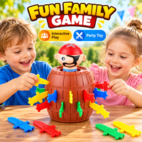 Jeu de société interactif pour enfants Pop-up Pirate Barrel Game, jouet d'épée en plastique à trancher, idéal pour les cadeaux de fête en famille, vente en gros