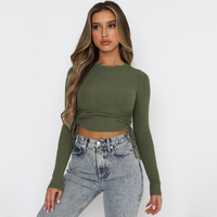 Hauts courts décontractés à la mode pour femmes Styles respirants vente en gros t-shirts en vrac hauts courts vierges unis