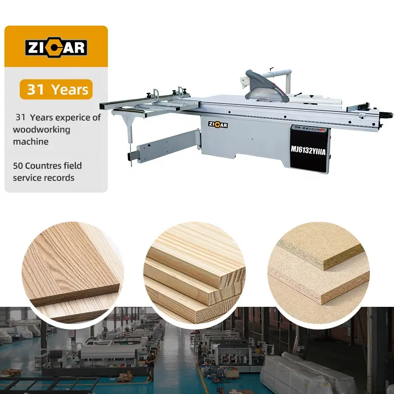 ZICAR ขายร้อน 3200 มม.เลื่อยโต๊ะเลื่อน MDF อะคริลิคไม้เมลามีนตัดแผงเครื่องเลื่อย