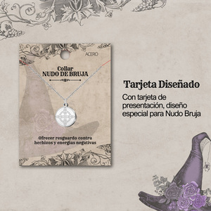 Ciondolo a nodo della strega in acciaio placcato argento con rodiatura alla moda perla d'acqua dolce zircone catena in oro rosa per fidanzamento - Product Image 4