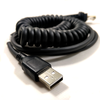Cable de Datos en Espiral Tipo CBL 500 300 C00 de 5V para Escáner, Lector de Códigos de Barras, Cable USB para Honeywell Modelo 1900/1200G/1300