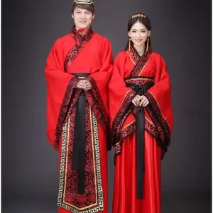Vestido Largo Hanfu de Manga Larga con Parches, Estilo Antiguo, Traje Tradicional Chino, Falda <span class=keywords><strong>Cheongsam</strong></span> para Mujer, Poliéster - Product Image 4