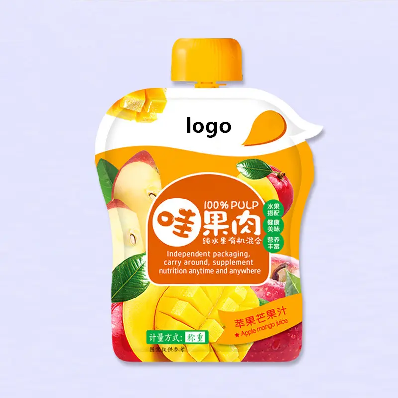 Custom Plastic 150ml Refill Doypack Squeeze Beverage Liquid Drinks Packing Stand Up Bag Reusable Baby Food Juice Spout Pouch