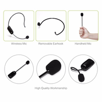 Microphone sans fil UHF professionnel personnalisé U8, appairage à une touche avec tête détachable, Support monté sur Support, utilisation de casque portable