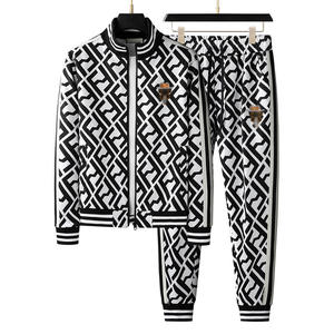 Completo Tuta in Velluto a Coste da Uomo 2 Pezzi Abbigliamento Uomo Set con Felpa con Cappuccio e Pantaloni - Product Image 3