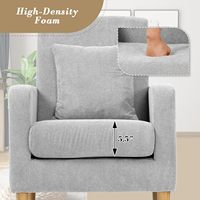 Échantillon Gratuit - Fauteuil Ottoman Moderne Grand Format - Chaise d'Appoint, Canapé de Salon, Fauteuil de Lecture pour Chambre à Coucher