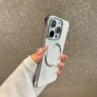 Nouvelle conception de galvanoplastie pour couverture de téléphone portable Iphone pour étui de téléphone de luxe en cuir Pu magnétique