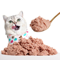 Pâte de viande crémeuse personnalisée OEM Aliment de base pour chat 50g de friandises crémeuses pour chat Nourriture humide liquide pour chat Bandes de repas