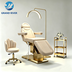 Muebles de Salón Modernos Personalizados, Cama de Masaje Dorada de Lujo, Mesa de Masaje Eléctrica, Silla Facial de Belleza, Cama de Spa para Estética - Product Image 1