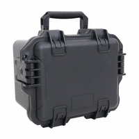 Boîte à outils de haute qualité en noir profond avec poignée en caoutchouc moulé, étui de rangement