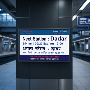 จอแสดงผลระบบข้อมูลผู้โดยสารแบบฝังติดตั้งภายนอกอาคาร LED Direct-Lit ขนาด 21.5 นิ้ว ความสว่าง 900 Cd/m  มุมมองกว้าง 178 องศา - Product Image 1
