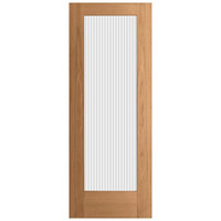 Portes intérieures contemporaines en bois massif avec section en verre et service de fabrication sur mesure