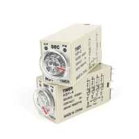 Minuteur de temporisation à l'activation H3Y-2 220VAC, relais temporisé 3S 5S 10S 30S 60S 5M 10M 30M 60M 14 broches, petit, réglable avec socle