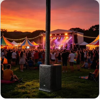 Altavoz de Columna Activo de 12 Pulgadas con Imán de Neodimio y DSP, Altavoz de Columna Portátil de Plástico para Bodas, Espectáculos Callejeros y Bares