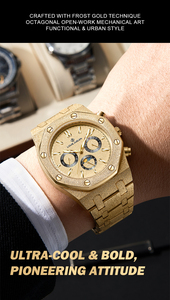 Orologio meccanico da <span class=keywords><strong>uomo</strong></span> automatico multifunzione di lusso, alla moda e alla moda, orologio da polso impermeabile - Product Image 3