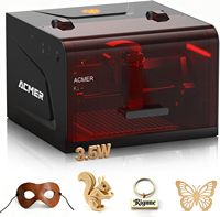 Machine de gravure ACMER K1 12000mW, compacte de bureau, zone de travail 150x150mm, gravure fine 0,08mm, découpe de précision, bois, contreplaqué, acrylique