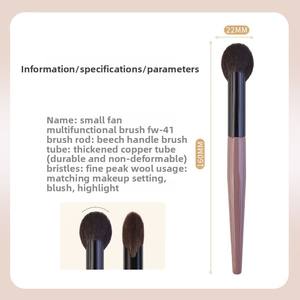 แปรงแต่งหน้าด้ามไม้แพะแบบนุ่มสีดำยอดนิยมสำหรับศิลปิน<span class=keywords><strong>พิเศษ</strong></span>ที่จับไม้สีชมพู - Product Image 6