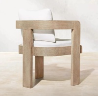 Ensemble de mobilier de jardin en teck massif résistant aux intempéries pour terrasse, villa, resort, table et chaises d'extérieur
