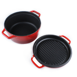 <span class=keywords><strong>Amazon</strong></span> Venta caliente 3.3QT/4.2QT de hierro fundido esmaltado doble Horno Holandés - Product Image 4