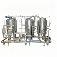 Chaisse de brassage électrique 400L à 3 cuves avec options de chauffage sélectionnables pour brasserie commerciale