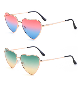 Gafas de Sol Divertidas de Metal con Forma de Corazón para Mujer, Gafas de Sol Modernas con Forma de Corazón - Product Image 6