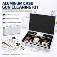 Kit de nettoyage d'armes à feu multi-calibres AVIC HANGTE avec étui en aluminium, brosses de nettoyage, tiges de nettoyage, serpillières en coton pour accessoires de chasse