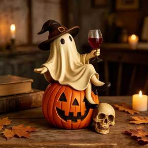 Nueva Estatua de Fantasma de Resina para Halloween 2026, Adorno de Copa de Vino, Decoración de Halloween, Decoración del Hogar, Venta al por Mayor - Product Image 2