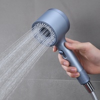 Pommeau de douche haute pression bleu pour salle de bain avec filtre ACF en fibre de carbone actif