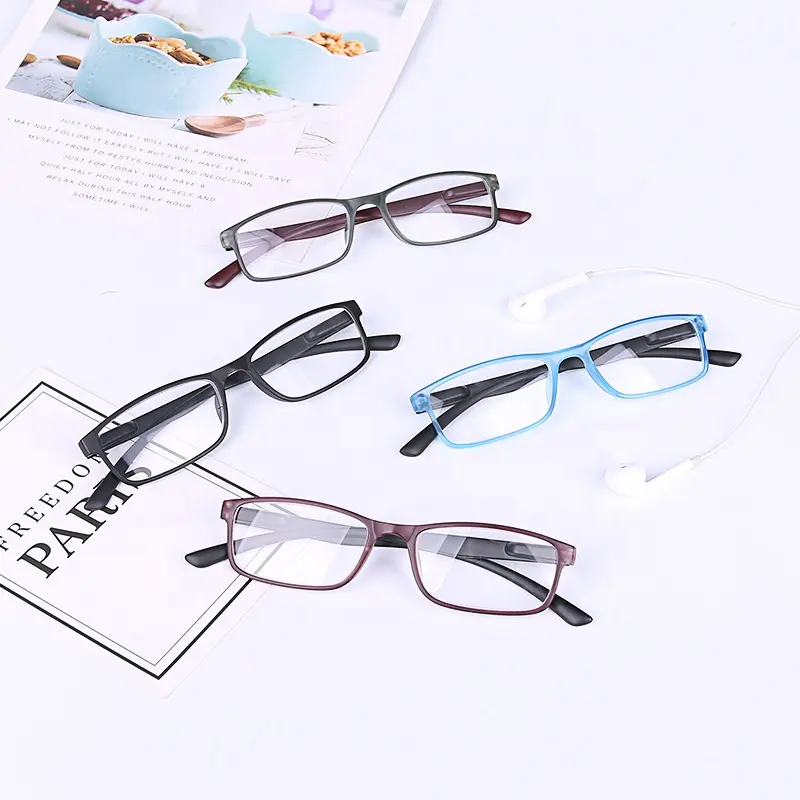 2021 새로운 디자인 저렴한 사용자 정의 슬림 젖빛 남성 여성 독서 안경
