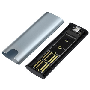 Carcasa Externa para Disco Duro Oscop M.2 Sata Nvme, Usb3.1 Tipo C para Unidad de Estado Sólido Pcie Ssd, Plateada - Product Image 2