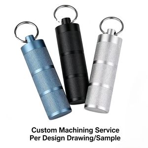 Organizador de Pastillas Personalizado con Mecanizado CNC, Estuche de Pastillas de Aleación de Aluminio y Acero Inoxidable a Prueba de Agua con Llavero, Estuche de Viaje Metálico para Guardar Pastillas Fácilmente - Product Image 1