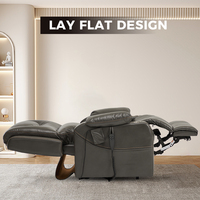 Fauteuil inclinable à commande à distance avec design plat et double porte-gobelets