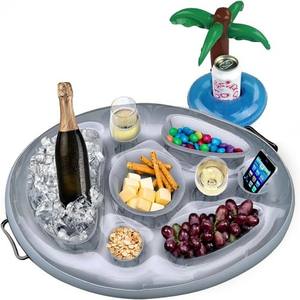 Bandeja Flotante Inflable Portátil de PVC para Bebidas y Aperitivos, para Fiestas en Casa, Marca MAKE WAVES, Capacidad de 100-500 kg - Product Image 1