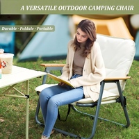 Chaise de camping pliable légère pour la pêche, portable, capacité de charge de 350 livres, pour la plage, avec coussin