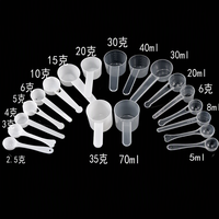 Cucchiaio dosatore in plastica bianca professionale OEM personalizzato da 1g, 2g, 3g, 5g, 10g, 15g per sciroppo