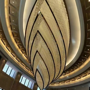 Lampadario personalizzato grande cristallo ovale di lusso quadrato stile europeo lampadario <span class=keywords><strong>per</strong></span> sala Hotel elegante vetro <span class=keywords><strong>materiale</strong></span> arredamento camera - Product Image 1